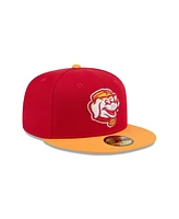 New Era Men's Red Bowling Green Hot Rods Theme Nights 59FIFTY Fitted Hat