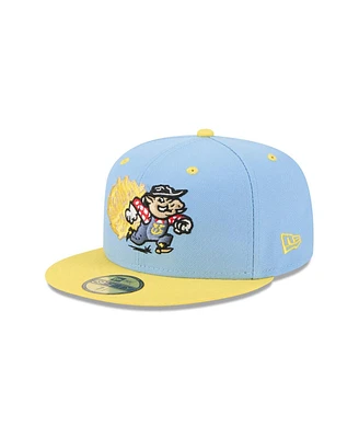 New Era Men's Light Blue Amarillo Sod Poodles Theme Nights 59FIFTY Fitted Hat