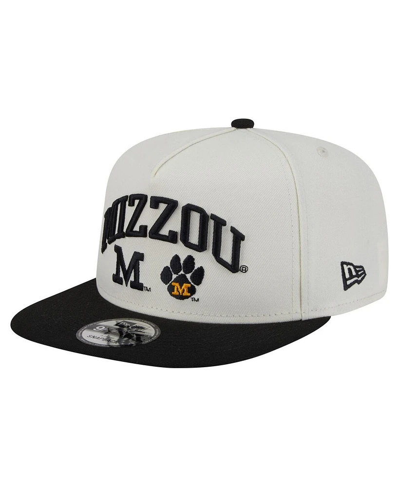 New Era Men's White Missouri Tigers Collegiate 9FIFTY A-Frame Snapback Hat
