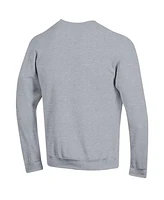 Champion Men's Heather Gray Wisconsin Badgers Basic Arch Fleece Pullover Sweatshirt