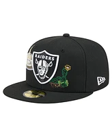 New Era Men's Black Las Vegas Raiders State Stitch 59FIFTY Fitted Hat