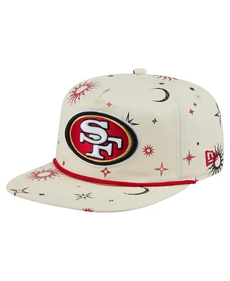 New Era Men's Cream San Francisco 49ers Celestial Golfer Adjustable Hat