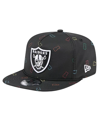 New Era Men's Black Las Vegas Raiders Gummy Golfer Snapback Hat