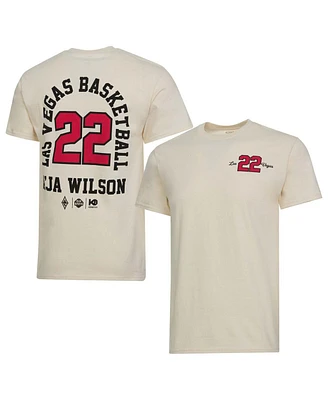 Kur8ted Men's and Women's A'ja Wilson Natural Las Vegas Aces Player Id Arch T-Shirt