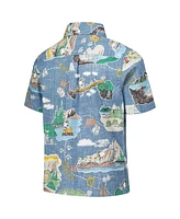 Reyn Spooner Big Boys and Girls Blue Peanuts Beagle Scouts 50th Anniversary Button-Up Shirt