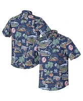Reyn Spooner Men's Navy New York Yankees Scenic Tri-Blend Button-Down Shirt