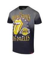 Sportiqe Men's and Women's Gray Rolling Stones x Los Angeles Lakers Bingham Collab T-Shirt