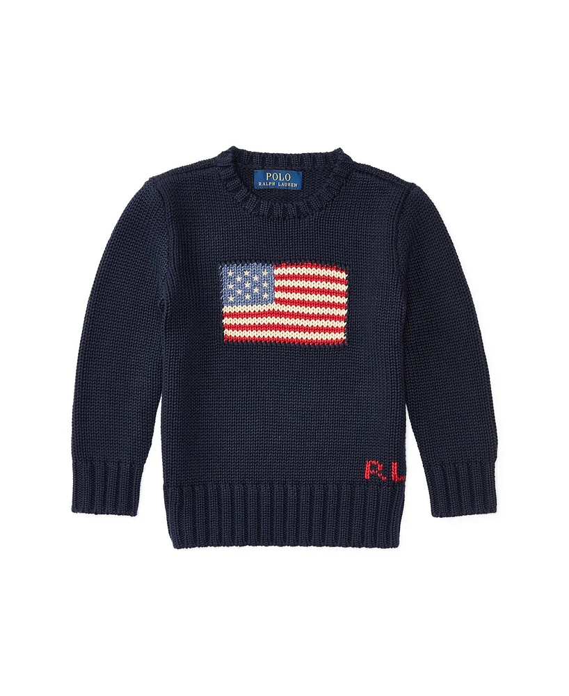 Polo Ralph Lauren Toddler and Little Boys The Iconic Flag Sweater