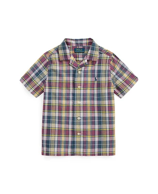 Polo Ralph Lauren Toddler and Little Boys Plaid Camp Shirt
