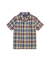Polo Ralph Lauren Toddler and Little Boys Plaid Camp Shirt