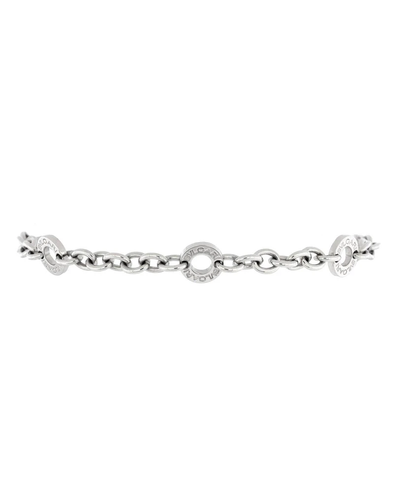 Pre-Owned Bvlgari Bvlgari Bvlgari Station Bracelet 18K White Gold