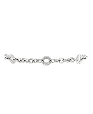 Pre-Owned Bvlgari Bvlgari Bvlgari Station Bracelet 18K White Gold