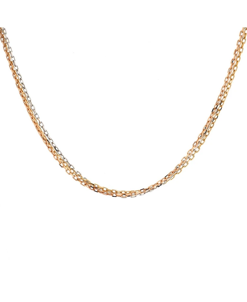 Pre-Owned Cartier Trinity Chain Necklace 18K Tricolor Gold