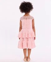 Bonnie Jean Big Girls Tiered Illusion Dress