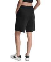 Dkny Sport Women's Relaxed-Fit Vented Bermuda Shorts