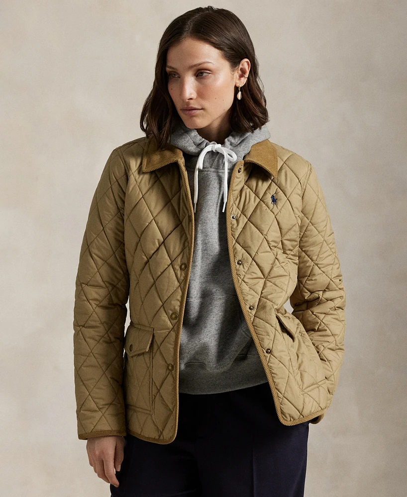 Polo Ralph Lauren Women's Corduroy-Trim Quilted Barn Jacket