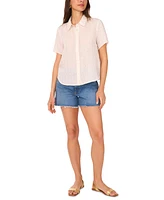 Vince Camuto Women's Sequined Short-Sleeve Shirt