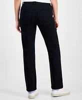 Style & Co Petite Mid-Rise Straight-Leg Denim Jeans, Exclusively at Macy's