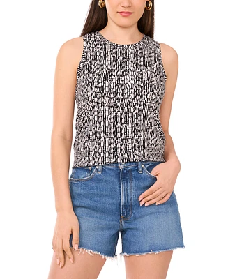 Vince Camuto Women's Printed Keyhole-Back Tank Top