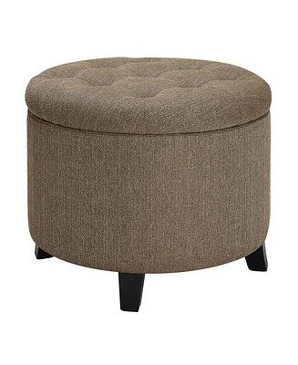 Convenience Concepts 19.75" Designs4Comfort Round Storage Ottoman