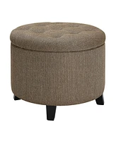 Convenience Concepts 19.75" Designs4Comfort Round Storage Ottoman