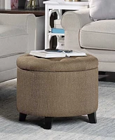 Convenience Concepts 19.75" Designs4Comfort Round Storage Ottoman