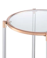 Convenience Concepts 20" Royal Crest 2 Tier Acrylic Glass End Table
