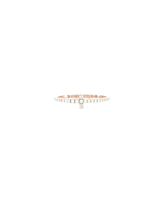 Pre-Owned Tiffany & Co. T Wire Ring 18K Rose Gold with Pave Diamonds