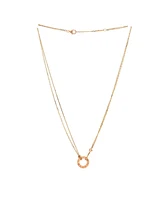Pre-Owned Cartier 2 Diamonds Love Pendant Necklace 18K Rose Gold and Diamonds