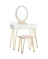 Industrial Makeup Dressing Table with 3 Lighting Modes