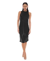 Bebe Women's Sleeveless Satin Midi Dress