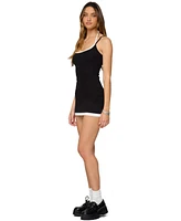 Edikted Women's Contrast Layered Look Halter Mini Dress