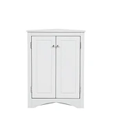 Casainc 31.5"H Triangle Corner Cabinet, Adjustable Shelves