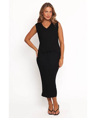 Petal and Pup Women's Richelle Ribbed Knit Skirt Set