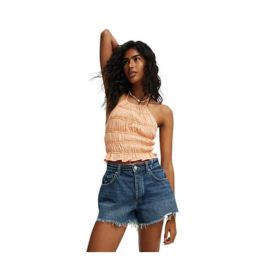 Cotton On Women's Multi Frill Detail Halter Top