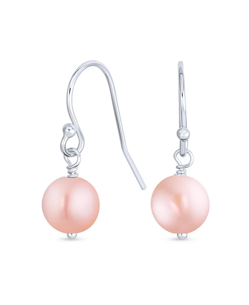 Bling Jewelry White Pink Black Freshwater Cultured Pearl Drop Ball Earrings Sterling Silver