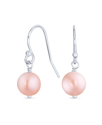 Bling Jewelry White Pink Black Freshwater Cultured Pearl Drop Ball Earrings Sterling Silver