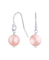 Bling Jewelry White Pink Black Freshwater Cultured Pearl Drop Ball Earrings Sterling Silver