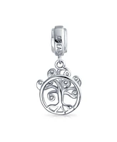 Bling Jewelry Family Dreamer Tree of Life Dangle Charm Bead Sterling Silver for Bracelet