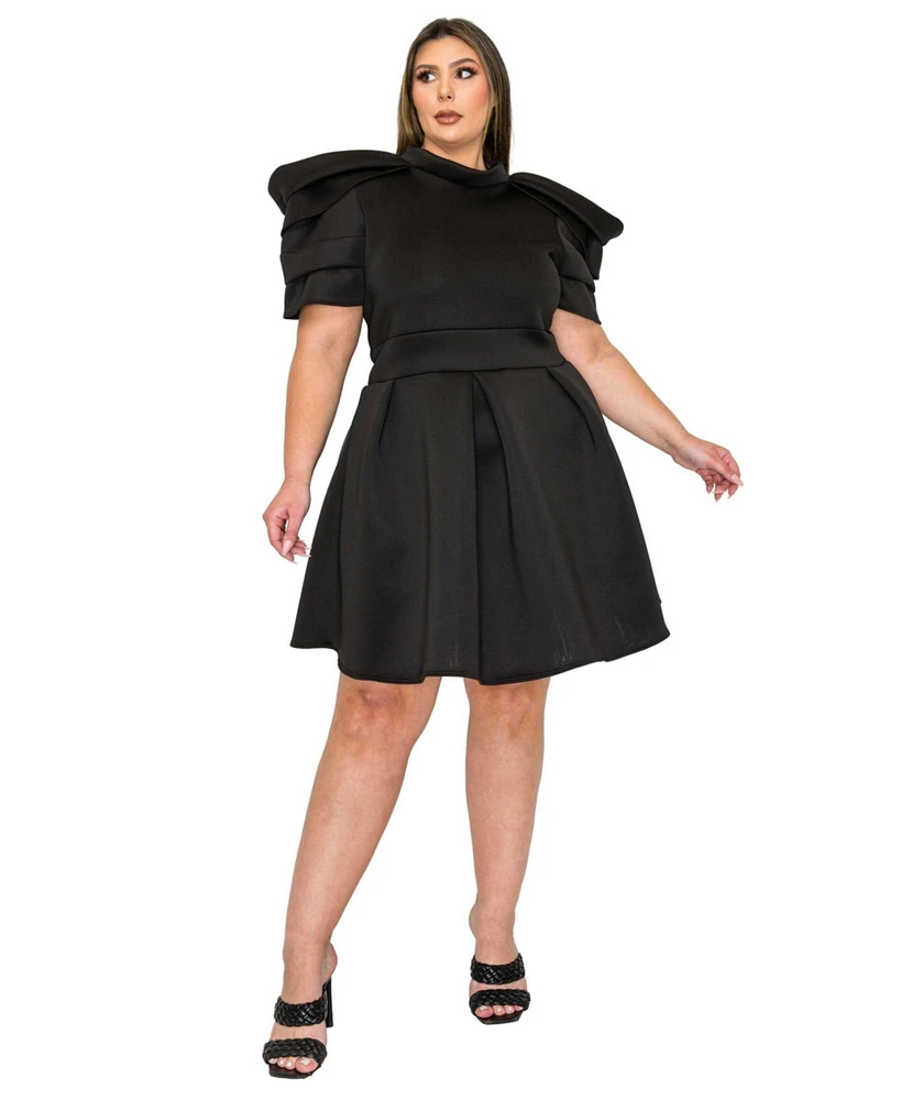 L I V D Plus Karina Neoprene Flare Dress