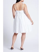 Eloquii Plus Tie Bodice Flare Mini Dress