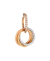 Pre-Owned Cartier Trinity Hoop Dangle Earrings 18K Tricolor Gold with Diamonds