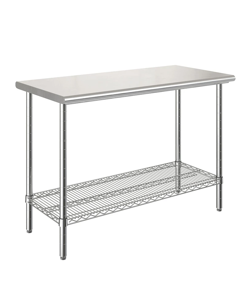 Seville Classics Stainless Steel Top Nsf-Certified Worktable