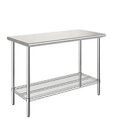 Seville Classics Stainless Steel Top Nsf-Certified Worktable