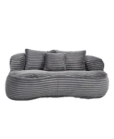 Plush Bean Bag Sofa: Cozy Lounger for Adults & Kids (Dark Gray)