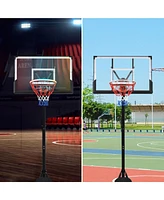 Portable Basketball Hoop System ,8-10ft Height Adjustable for Youth Adults Led Basketball Hoop Lights