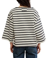 Free People Women's Cest La Vie Boat-Neck Cotton T-Shirt