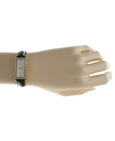 Peugeot Women 36x18mm Watch Glossy Black Leather Strap
