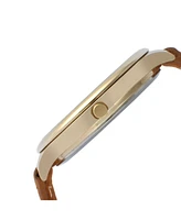 Peugeot Women 38mm Watch Multi Function Suede Leather Strap
