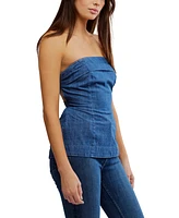 Free People Women's Lora Strapless Denim Top